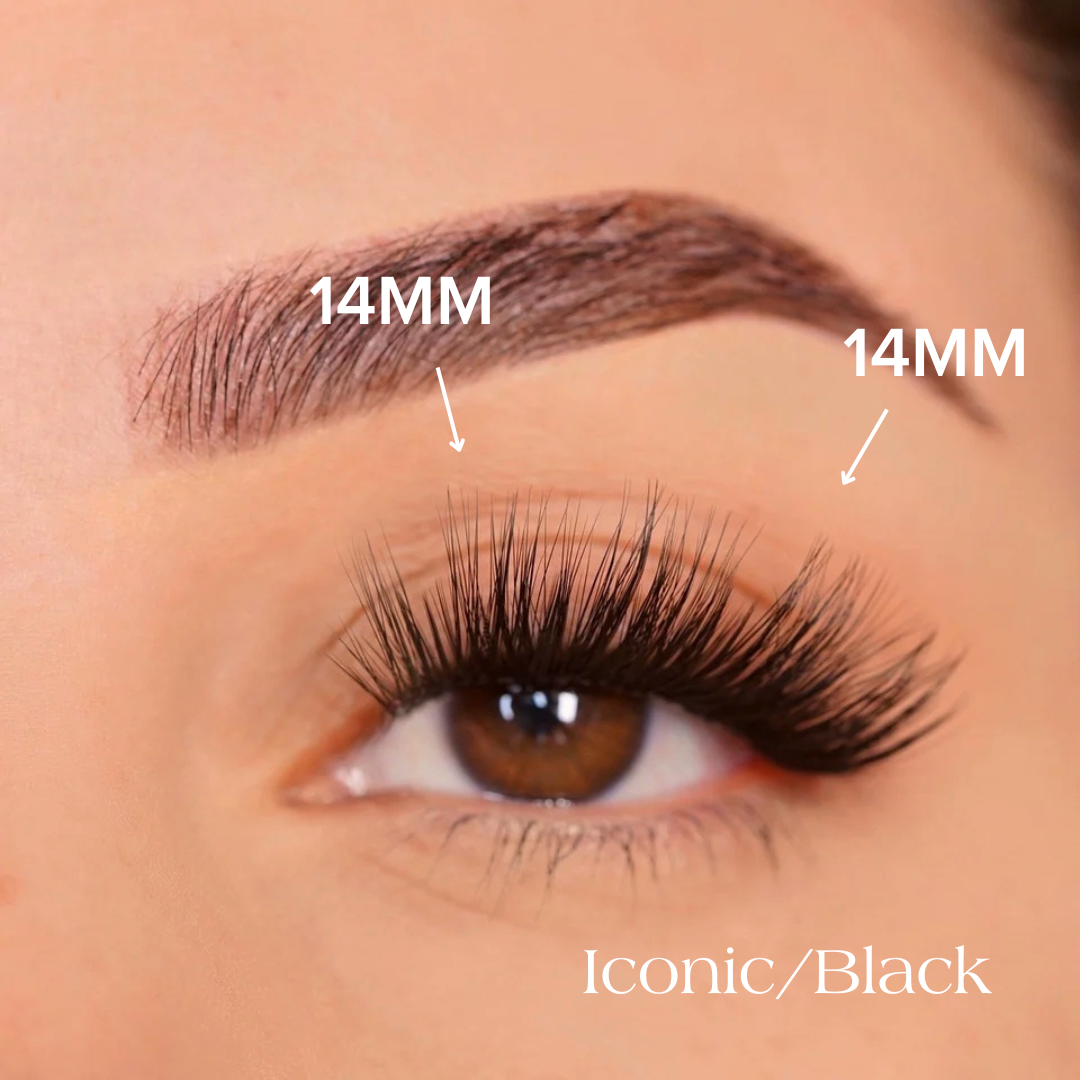 Model wearing Iconic Lashes in size 14mm